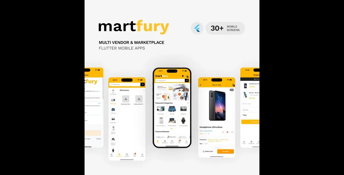 MartFury Flutter - Complete eCommerce Mobile Apps for Botble scripts